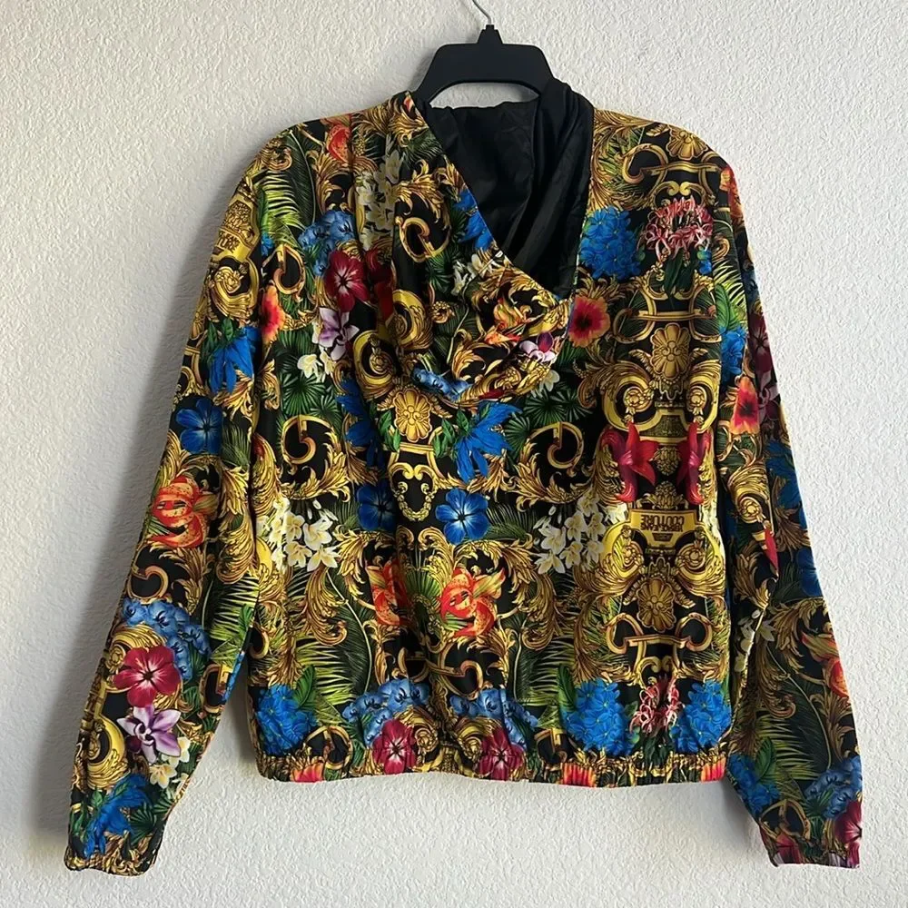 Versace Jeans Couture Jungle Baroque Printed Windbreaker Jacket, New, Size 44 - Picture 5 of 12